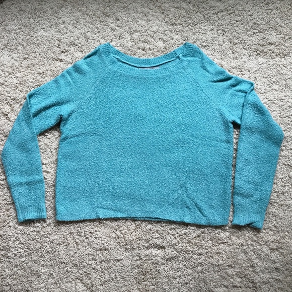 turquoise sweater